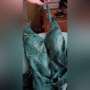 Green lace mermaid dress